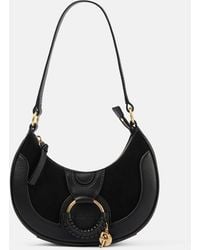 See By Chloé - Hana Medium Leather And Suede Shoulder Bag - Lyst