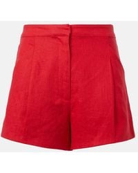 Posse - Rosalie High-Rise Linen Shorts - Lyst