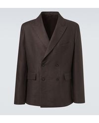 Bode - Double-Breasted Linen Blazer - Lyst