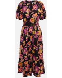 Diane von Furstenberg - Floral-print Belted-waist Dress - Lyst