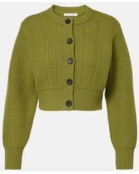 Emilia Wickstead - Albert Cropped Wool Cardigan - Lyst