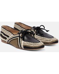 Gabriela Hearst - Hays Leather-paneled Crocheted Loafers - Lyst