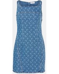 Marine Serre - Vestido Corto All Over Moon De Denim - Lyst