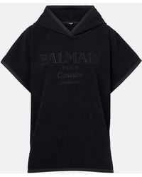Balmain - Couture Cotton Terry Beach Cover-Up - Lyst