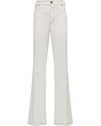 Loro Piana Denim High-Rise Cropped Jeans Lenny in Weiß Damen Bekleidung Jeans Capri-Jeans und cropped Jeans 