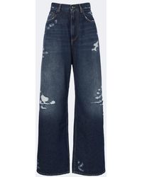 Dolce & Gabbana - Distressed Wide-Leg Jeans - Lyst