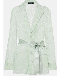 Dolce & Gabbana - Belted Lace Blazer - Lyst