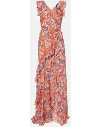 Etro - Abito Lungo Con Stampa Paisley - Lyst