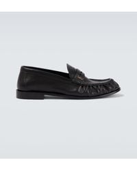 Saint Laurent - Le Loafer Leather Penny Loafers - Lyst