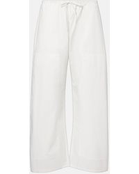 Leset - Kyoto Cotton Barrel-Leg Pants - Lyst