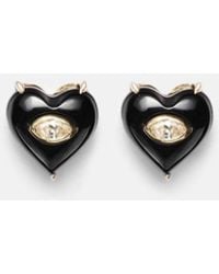 Sydney Evan - 14Kt Earrings With Diamonds And Onyx - Lyst