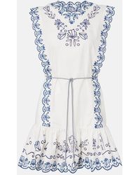 ALÉMAIS - Leela Embroidered Cotton Minidress - Lyst
