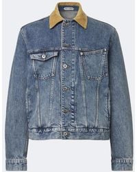 JW Anderson - Corduroy-Trimmed Denim Jacket - Lyst