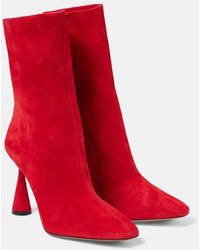 Aquazzura - Amore 95 Suede Ankle Boots - Lyst