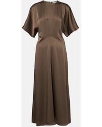 Isabel Marant - Keany Satin Midi Dress - Lyst