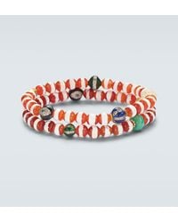 Ileana Makri - Set Of 2 18Kt And Sterling Beaded Bracelets With Gemstones - Lyst