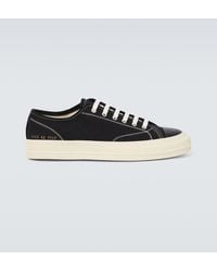 Common Projects - Tournament In Canvas Leather-trimmed Sneakers - Lyst