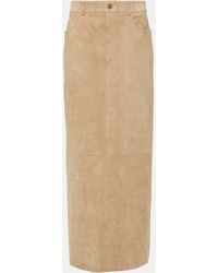 Stouls - Beth Suede Maxi Skirt - Lyst
