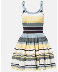 Alaïa - Knitted Striped Minidress - Lyst