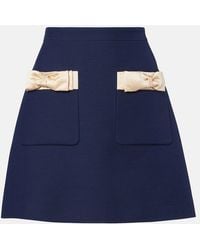 Valentino - Crepe Couture Bow-Detail Miniskirt - Lyst