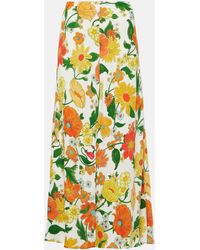 Stella McCartney - Floral Cady Maxi Skirt - Lyst