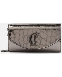 Christian Louboutin - Loubi54 Metallic Leather Wallet On Chain - Lyst