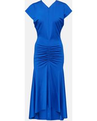 Victoria Beckham - Sleeveless Rouched Jersey Dress - Lyst