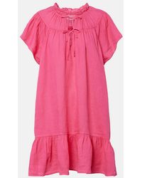Velvet - Livvy Tiered Linen Minidress - Lyst