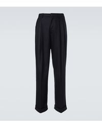 Dolce & Gabbana - Virgin Wool Wide-Leg Pants - Lyst