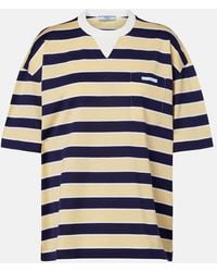 Prada - Striped Cotton Jersey T-Shirt - Lyst