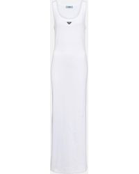 Prada - Cotton Jersey Maxi Dress - Lyst