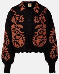 FARM Rio - Cornely Ainika Embroidered Scalloped Cardigan - Lyst