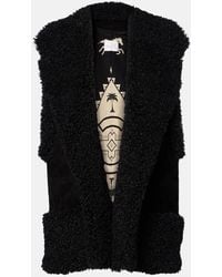 Johanna Ortiz - Shearling-Trimmed Suede Vest - Lyst