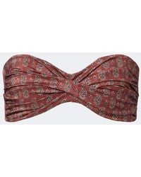 Johanna Ortiz - Printed Bandeau Bikini Top - Lyst