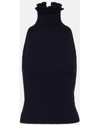 Alaïa - Wool And Silk-Blend Turtleneck Top - Lyst
