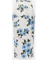 Emilia Wickstead - Lorelei Floral Midi Skirt - Lyst