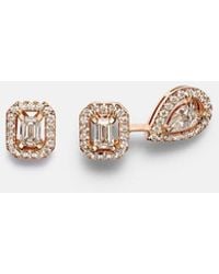 Messika - My Twin 1+2 18Kt Rose Earrings With Diamonds - Lyst