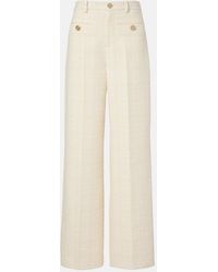 Gucci - Checked Cotton-Blend Tweed Wide-Leg Pants - Lyst
