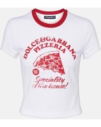 Dolce & Gabbana - Printed Cotton-Blend Jersey T-Shirt - Lyst