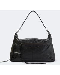 Balenciaga - Le City Moto Leather Shoulder Bag - Lyst