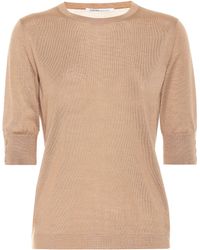 Agnona Cashmere And Silk Sweater - Natural