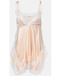 Magda Butrym - Lace-Trimmed Silk Satin Camisole - Lyst