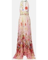Roberto Cavalli - Floral Silk Gown - Lyst