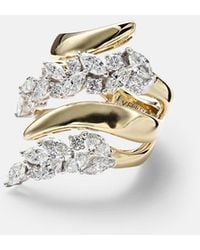 YEPREM - Golden Strada 18Kt And Ring With Diamonds - Lyst
