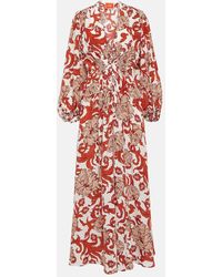 La DoubleJ - Maxikleid Camerino Aus Crepe De Chine Aus Seide - Lyst
