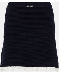 Miu Miu - Cotton Blend Crochet Miniskirt - Lyst