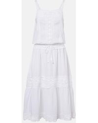 Anna Kosturova - Manor Crochet Cotton Midi Dress - Lyst