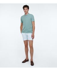 Orlebar Brown Bulldog Cotton Linen Shorts - Blue