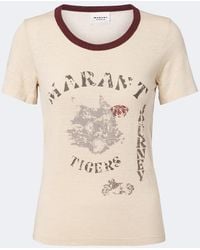 Isabel Marant - Kiliann Printed Linen T-Shirt - Lyst