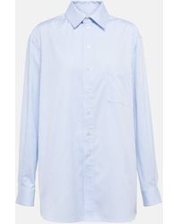 Saint Laurent - Cassandre Pinstripe Cotton Poplin Shirt - Lyst